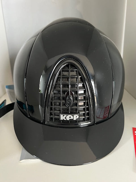 KEP Black Polish With Light Blue Snake Chin Strap