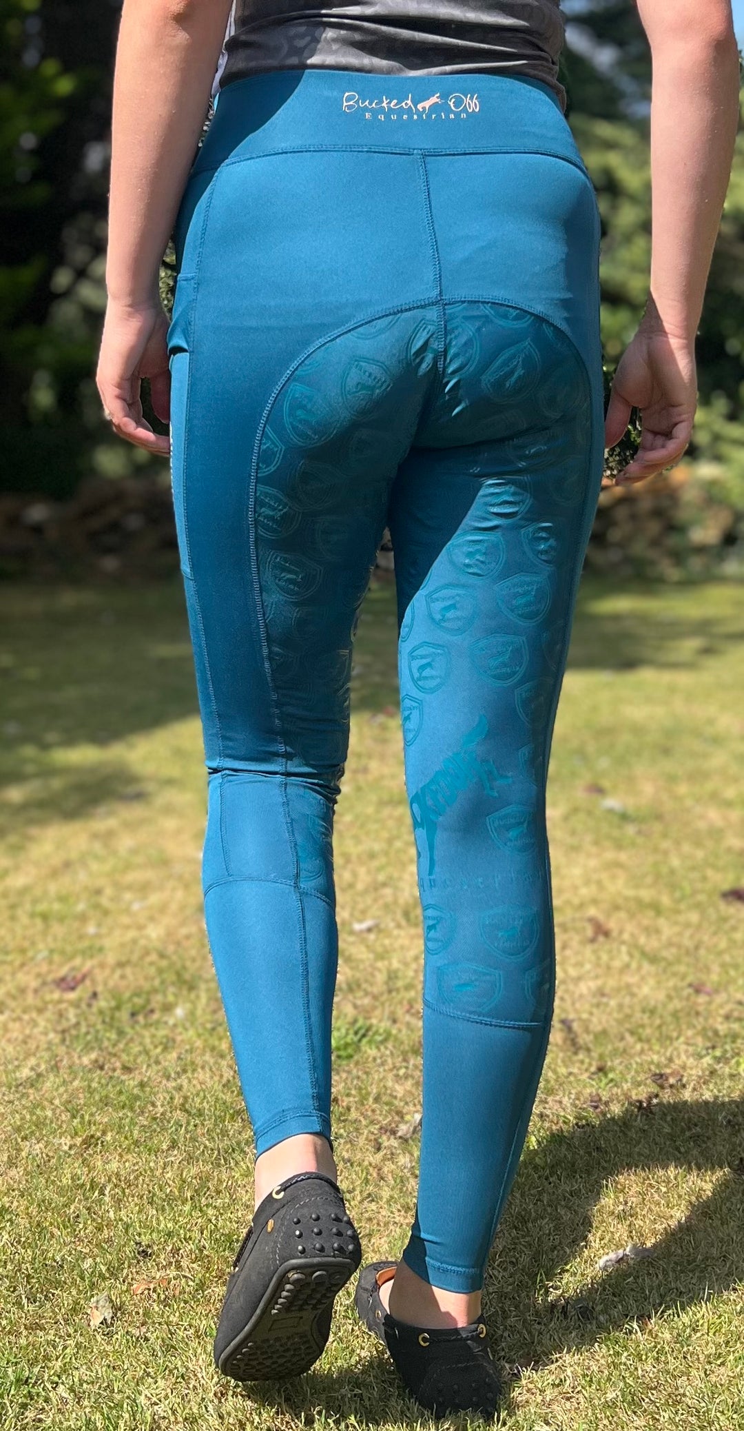 BOE Comfort Riding Leggings Teal Blue