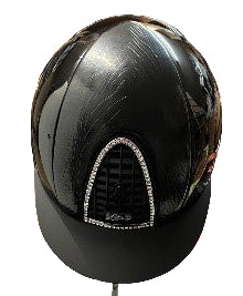 KEP Cromo 1 Black POLISH WITH F&B ZEBRA PANELS + CRYSTALS Medium SHELL 51-58CM)