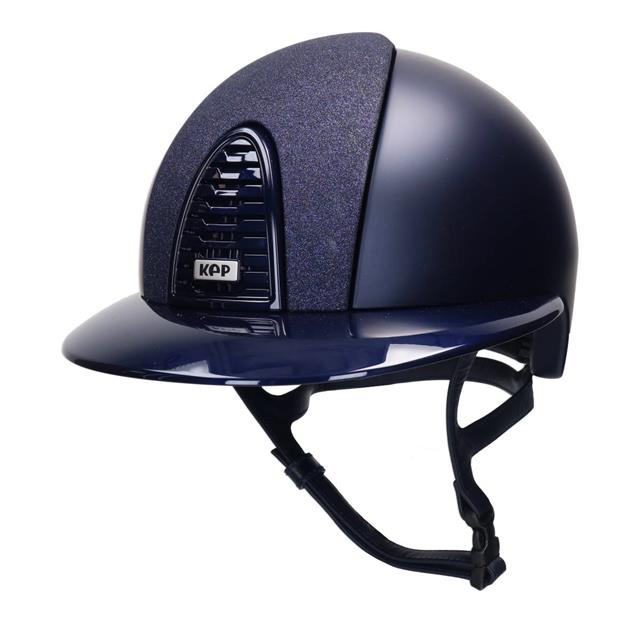 Kep Cromo 2 TEXTILE BLUE - WITH BLUE GLITTER FRONT PANEL WITH POLO PEAK Medium shell (51-58cm)