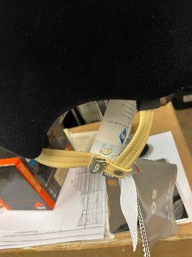 KEP Cromo 1 Black VELVET WITH  CRYSTALS + BEIGE CHIN STRAP (MEDIUM SHELL 51-58CM)